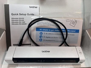 Escáner de viaje compacto de doble cara dúplex móvil Brother DS-740D nuevo en caja - Imagen 1 de 4