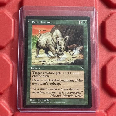 Magic The Gathering MTG Feral Instinct Wizards Of The Coast Vintage 1996 - Image 1 of 2