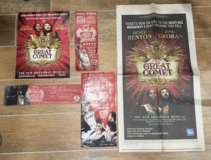 5 anuncios de periódicos musicales de Broadway de Natasha Pierre y el gran cometa de 1812 (Groban) - Imagen 1 de 1