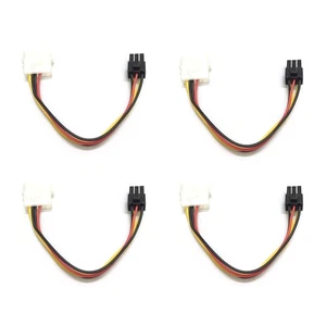 4Pack  4-Pin Molex to 6-Pin PCI-Express Video Card Power Converter Adapter Cable - Picture 1 of 11