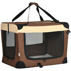70cm Foldable Pet Carrier w/ Cushion for Mini Dogs and Cats - Brown Pawhut