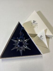 1997 Swarovski Crystal Christmas Ornament Annual Snowflake Mint In Box