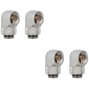 4 pcs Pvc Abgewinkelt T PC Water Cooling Pipe Connector G1/4 Ellen - Bild 1 von 12