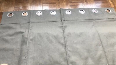 New West Elm Curtain Window Single 48 x 96 Grey Ring Long Gray Grommet 48x96 - Image 1 of 4