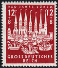 German Reich 862 ** 800 years Hanseatic city of Lübeck, mint