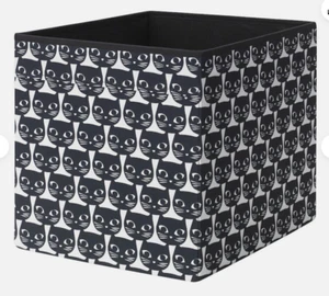 IKEA Dröna 33x38x33cm Storage Box White/Black Patterned - Picture 1 of 4