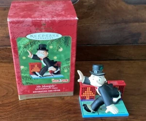 Vintage 2000 Sello MR MONOPOLY Recuerdo Adorno de Navidad 65 Aniversario - Imagen 1 de 2