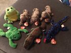 Beanie Baby Babies Set Of 7 Legs Ally Lizzy Scaly Jumps 2.0 Rare Mint
