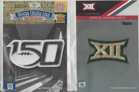 2019 NCAA College Football 150th Anniversary Baylor Big 12 Conf Patch Combo Cover