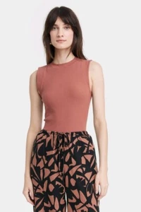 A New Day Women's Slim Fit Seamless Muscle Tank Top Size S Brown - Picture 1 of 5