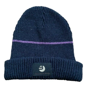 Paul Smith Beanie Hat Blue with purple stripe - Picture 1 of 3