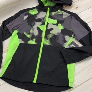 Russell boys hooded windbreaker jacket camo boys XXL 18 New green black gray NWT - Picture 1 of 5