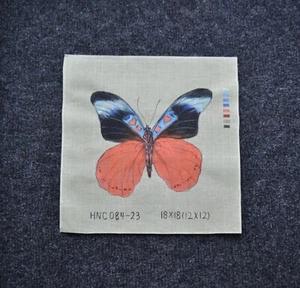 Lona pintada a mano punta pequeña Penélope flash rojo mariposa - Imagen 1 de 4