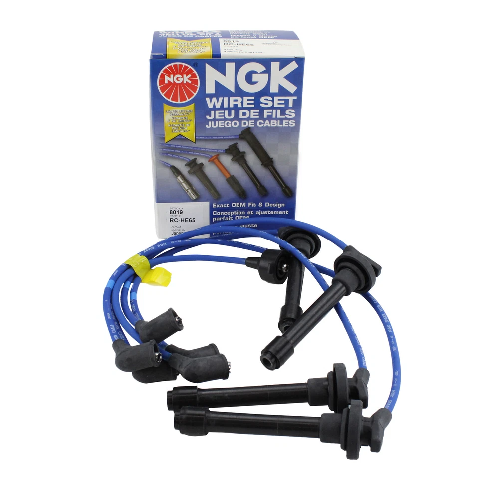 Juego de cables de bujía de alto rendimiento NGK 8019 para Honda Prelude 2,2 l L4 93-01 Foto 1 de 3