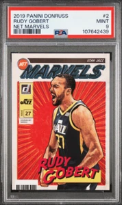 2019-20 Panini Donruss Net Marvels Rudy Gobert Utah Jazz #2 PSA 9 QTY - Picture 1 of 2