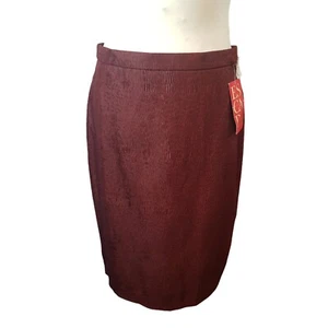 ESCADA Margaretha Ley Skirt Size 14 Eur 42 Womens Rock Brown Rrp £270 Nwt - Picture 1 of 10