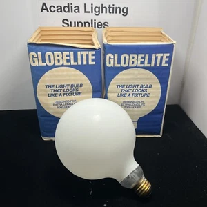 ⚡️2 Pack⚡️40-Watt 395-Lumen G40 Globe Bulb, Soft White 5000 Hour - Picture 1 of 5