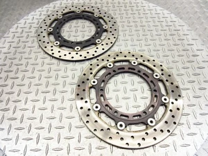 Yamaha YZFR1 R1 2003 02-03 rueda delantera izquierda derecha disco rotores OEM - Imagen 1 de 9