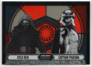 2016 Topps Star Wars Evolution Stained Glass Pairings #6 Kylo Ren Captain Phasma - Picture 1 of 2