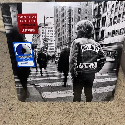 Bon Jovi - Forever - Exclusive Blue & Clear Split Colored Vinyl Record LP Sealed - Image 1 of 3