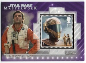 2020 Star Wars Masterwork Stamps Purple SC-PZ Poe Dameron Zorii Bliss 34/50