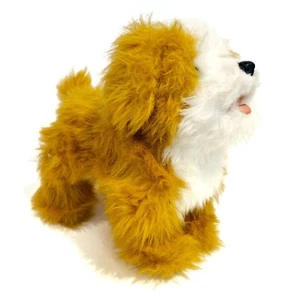 Fur Real Friends Electronic Robot Dog Walks Barks Brown White Fluffy Toy Puppy - Picture 1 of 13