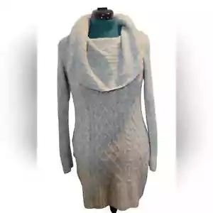 NWT Maurices Cable Knit Cowl Neck Sweater Dress Gray Size Small - Picture 1 of 7