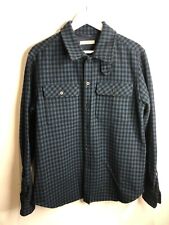 Holland & Holland Men's Over Shirt M L rrp £890 woven wool plaid check blue