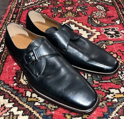 NUEVO SIN ETIQUETAS Zapatos de Vestir Para Hombres Nordstrom Shop Azul Cuero Genuino Monje Correa Talla 13M Foto 1 de 4