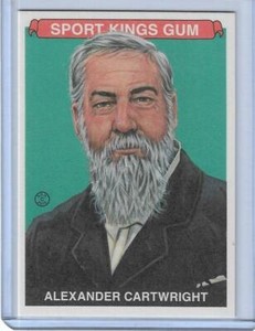 RARE 2015 SPORT KINGS ALEXANDER CARTWRIGHT GREEN CARD #005 ~ /50 BASEBALL LEGEND