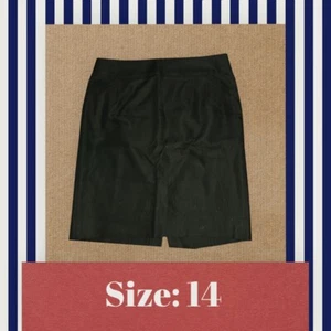NUEVO CON ETIQUETAS Para Mujer J.Crew Falda Lápiz Negra Abertura Trasera Talla 14 - Imagen 1 de 7