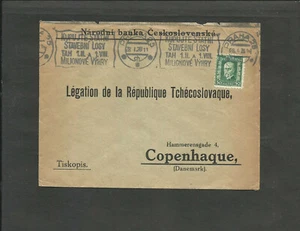 TSCHECHOSLOWAKEI NACH DÄNEMARK, 1928, BRIEF, SEHR SCHÖN! - Bild 1 von 2
