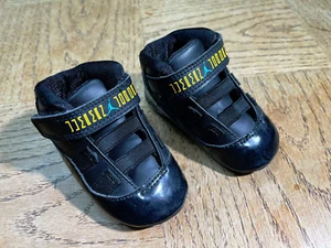 Nike Air Jordan 11 Retro Gamma Blue Black Crib Booties 378049-006 Baby Size 3C - Picture 1 of 7