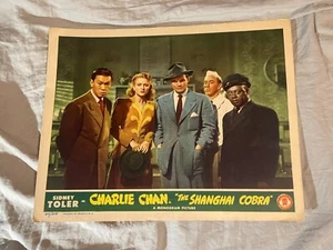 Charlie Chan in the Shanghai Cobra Lobby Card 11" x 14" Sidney Toler 1945 Vtg - Picture 1 of 2