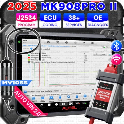 Autel MaxiSys Scanner MS908S PRO II Elite J2534 Programming Diagnostic Tool OBD2 - Image 1 of 4