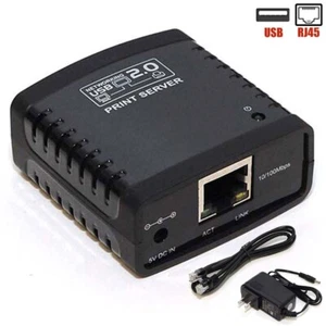 Serveur d'impression USB 2.0 partage Ethernet LAN imprimante réseau adaptateur HUB 10/100 RJ45 - Photo 1/5
