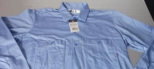 DICKIES WORKSHIRT LONGSLEVE LARGE BLUE DENIM LOOK 2 POCKETS - Picture 1 of 10