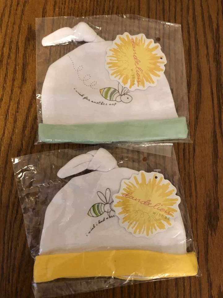 Gymboree Dandellion Wishes Baby Beanie Hat. New Lot of 2 - Image 1 of 1