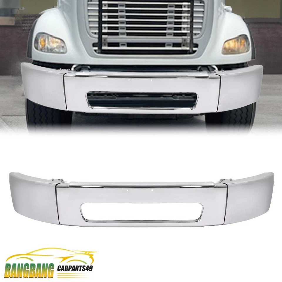 For 2003-2022 Freightliner M2 106 112 Business Class Front Bumper Cover Chrome - Image 1 of 4