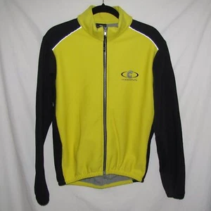 Mens Cannondale Yellow Black Cycling Jacket Size Medium Made in USA - Picture 1 of 12