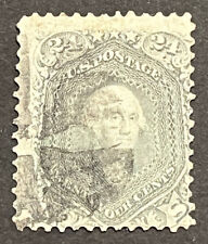 Timbres de voyage : timbres américains Scott #78b - 1862 24 cents Washington d'occasion sans gomme