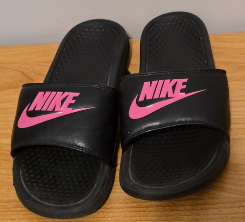 Sandali Nike donna Benassi JDI Slides nero rosa taglia 9 slip on