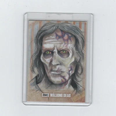 WALKING DEAD ROAD TO A. WALKER SKETCH CARD BY ARTIST REBECCA SHARP   1/1! - Image 1 of 2
