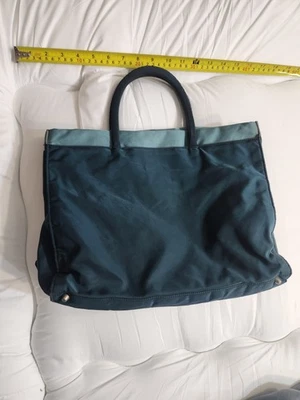 Prada Tote Bag Womens Large Nylon Leather Handles Made in Italy Purse Satchel - Image 1 of 4