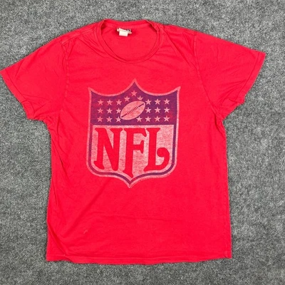 Camiseta Comida Chatarra Para Hombre Talla L Roja Gráfica NFL Fútbol Logo De Colección Foto 1 de 4