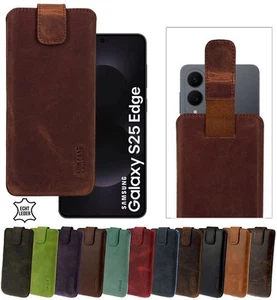 Case for Samsung Galaxy S25 Edge 5G Case Leather Cover With - Photo 1/22