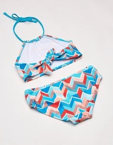 Kanu Surf Mahina Girls' 2-Piece Halter Bikini Set, Beach Swimsuit L Size 12 - Picture 1 of 5