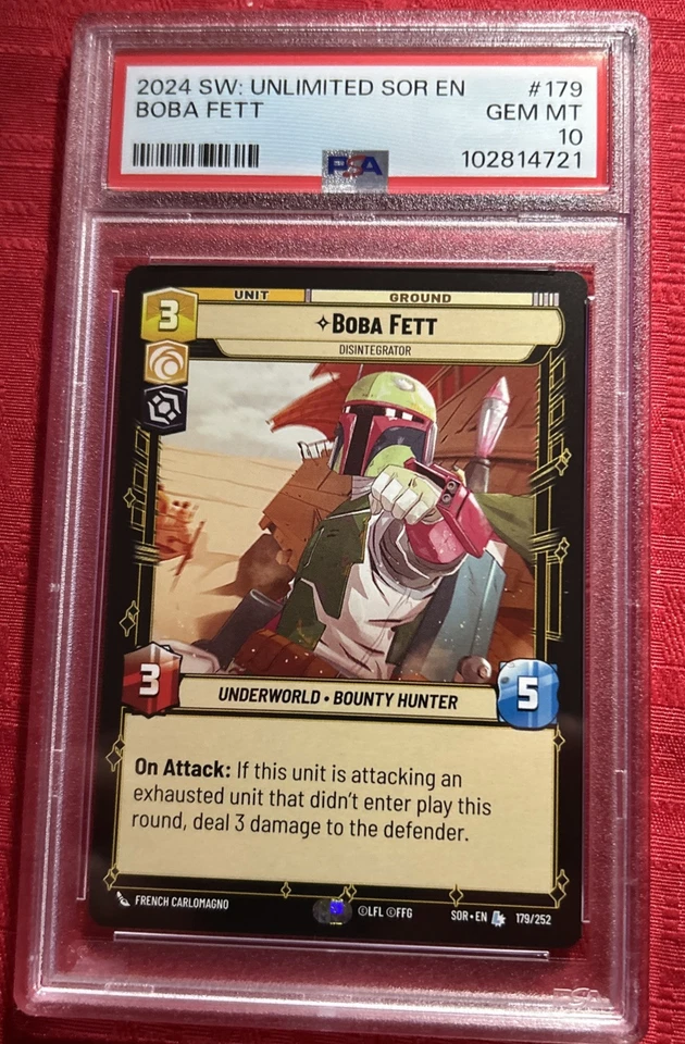 Star Wars Unlimited Spark Of Rebellion Boba Fett Disintegrator Legendary PSA 10 Foto 1 de 1