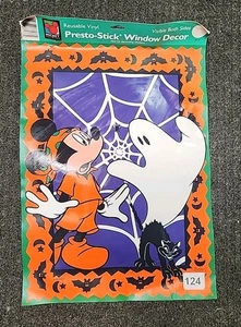 Foglio Finestra Vintage Topolino Halloween PRESTO-STICK Raro Fantasma Pirata anni 90 Nuovo - Foto 1 di 8