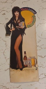 1991 Vintage COORS LIGHT Table Top Standee - ELVIRA Mistress Of Dark - 8.5" tall - Picture 1 of 7